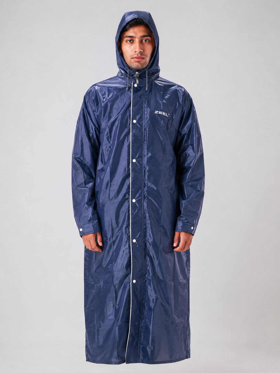 Waterproof Hooded Long Rain Coat for Men | Full Length Polyester Rainwear | Regular Fit | Bike Riding, Camping, Hiking & Outdoor Waterproof Jacket
