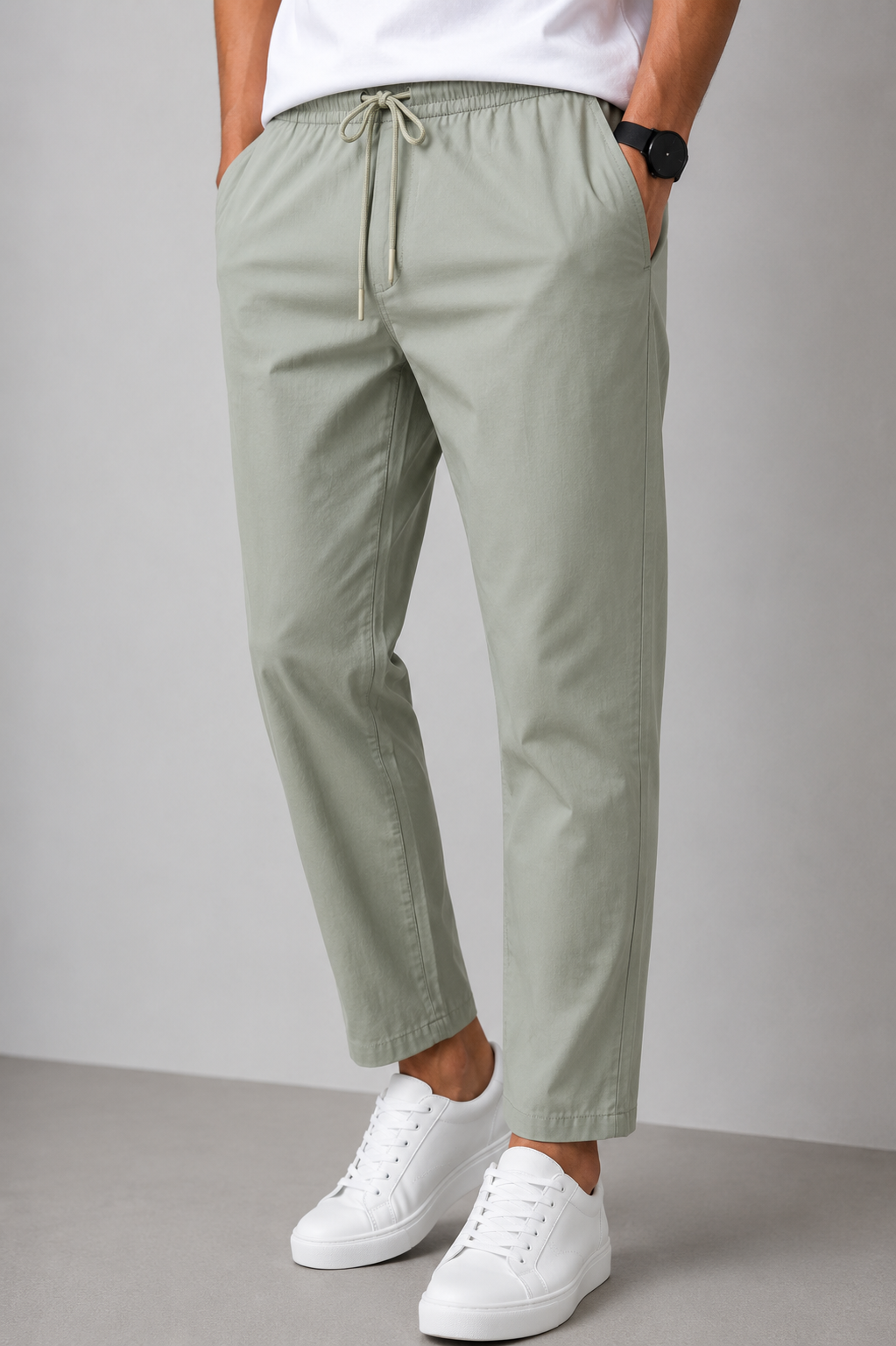 Men's Premium Linen Blend Drawstring Lower Trousers