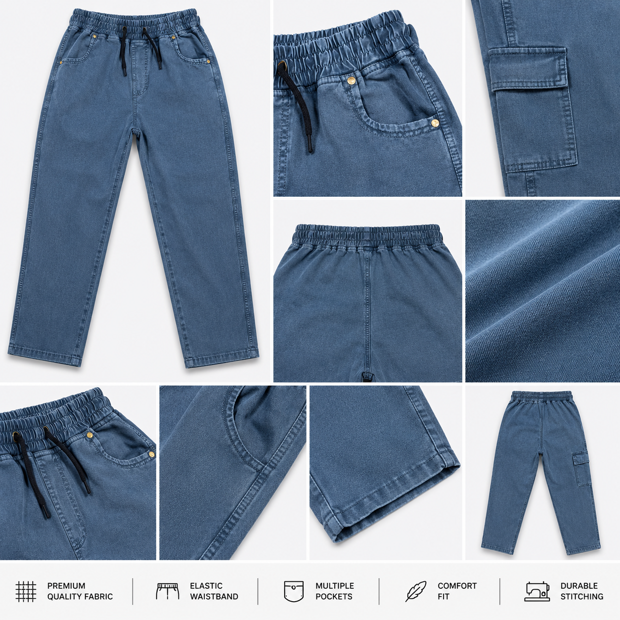 Men's Premium Washed Casual Lower