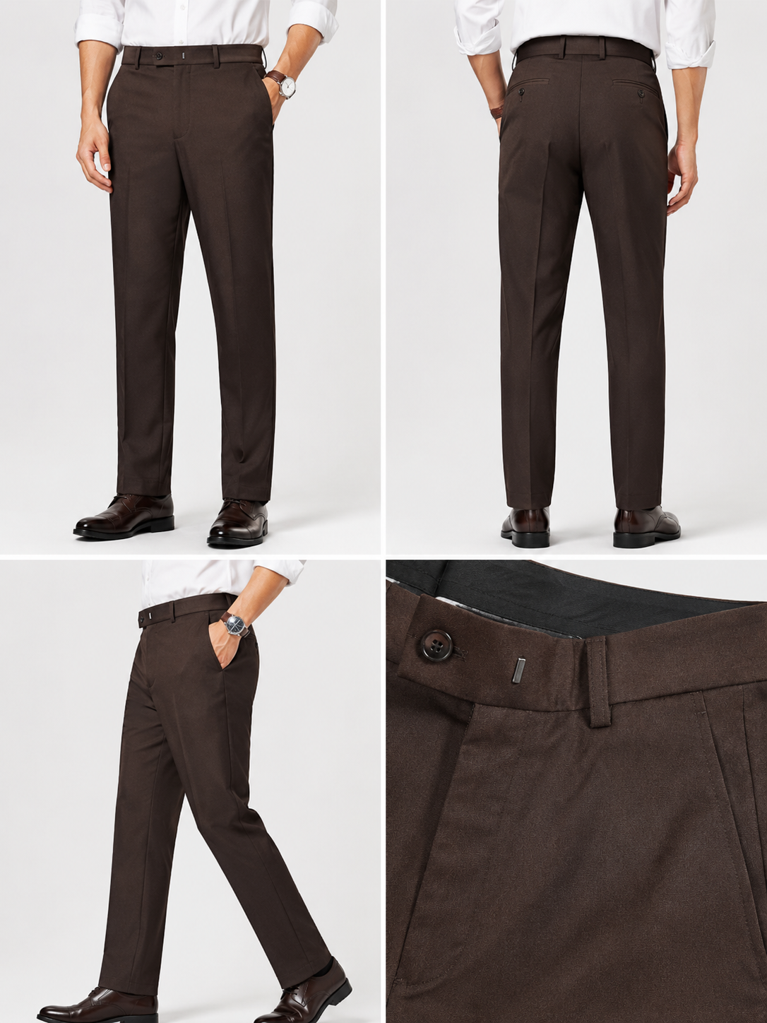 Men's Premium Formal Trousers | Comfort Fit | Office Wear | Wrinkle Resistant