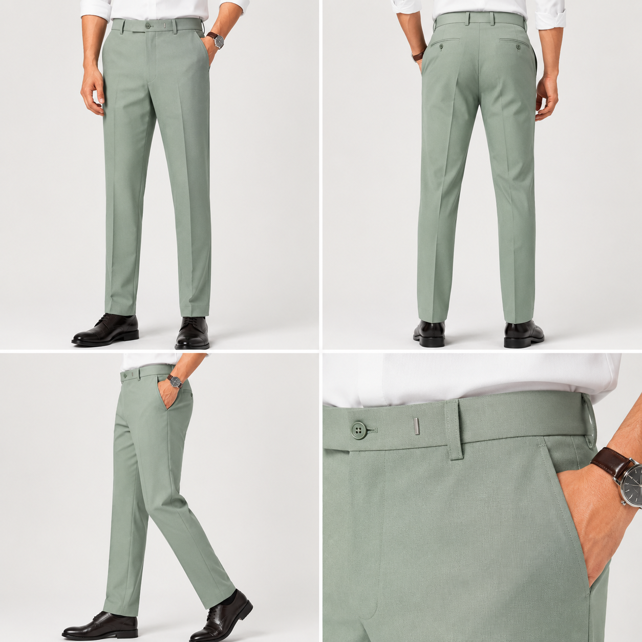 Men's Premium Formal Trousers | Comfort Fit | Office Wear | Wrinkle Resistant