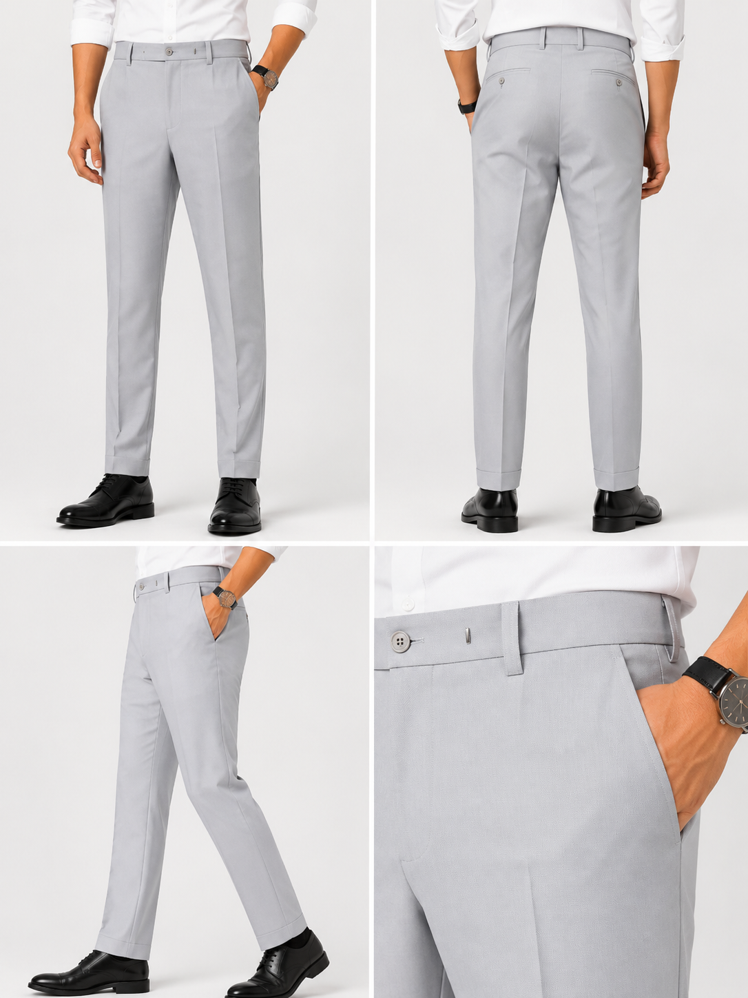 Men's Premium Formal Trousers | Comfort Fit | Office Wear | Wrinkle Resistant