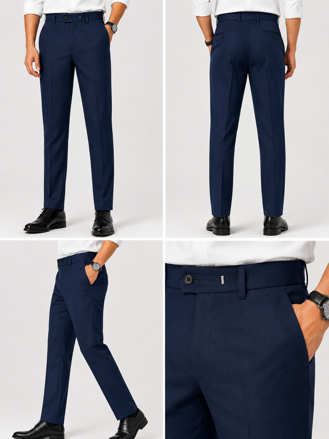 Men's Premium Formal Trousers | Comfort Fit | Office Wear | Wrinkle Resistant
