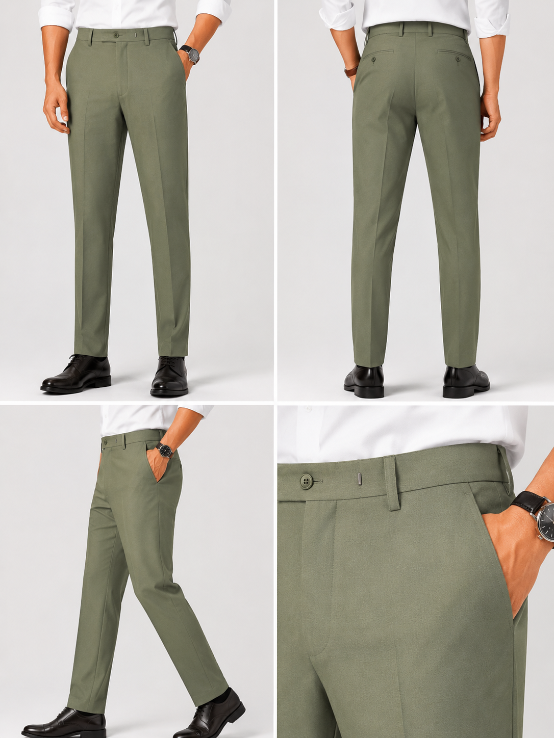 Men's Premium Formal Trousers | Comfort Fit | Office Wear | Wrinkle Resistant