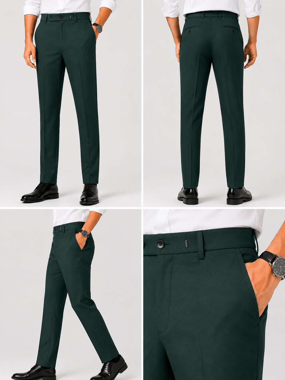 Men's Premium Formal Trousers | Comfort Fit | Office Wear | Wrinkle Resistant