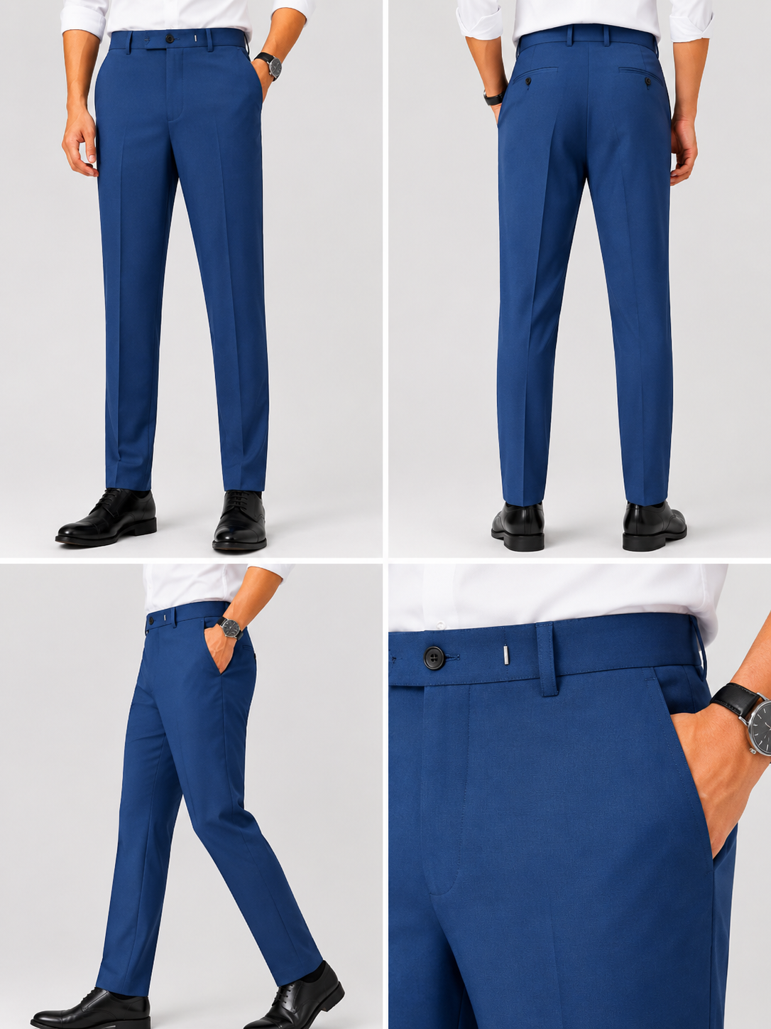 Men's Premium Formal Trousers | Comfort Fit | Office Wear | Wrinkle Resistant