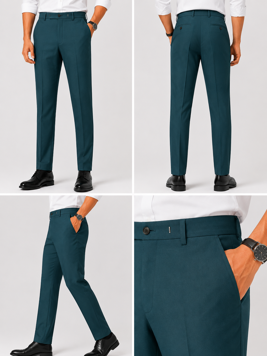 Men's Premium Formal Trousers | Comfort Fit | Office Wear | Wrinkle Resistant