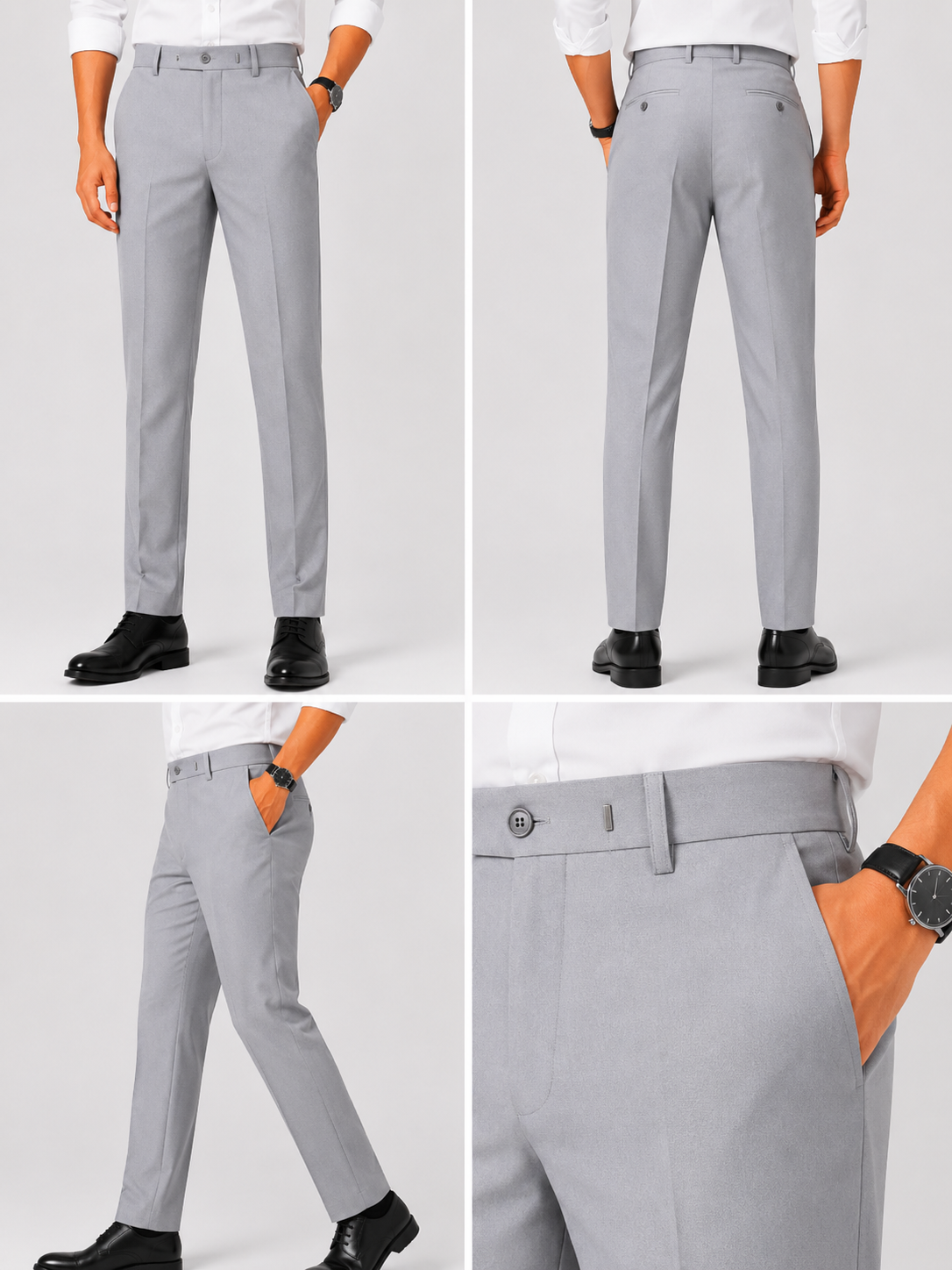 Men's Premium Formal Trousers | Comfort Fit | Office Wear | Wrinkle Resistant