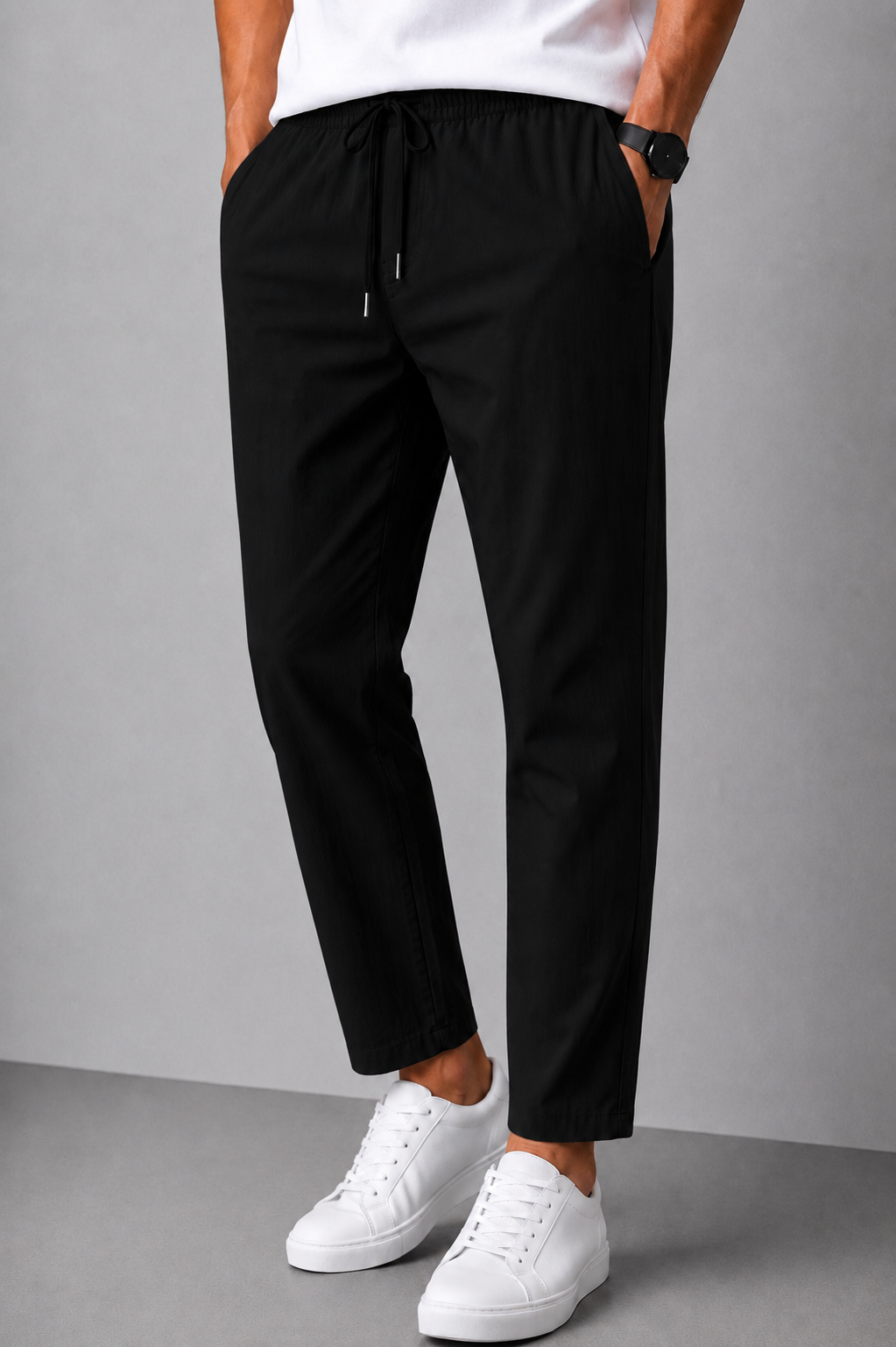 Men's Premium Linen Blend Drawstring Lower Trousers