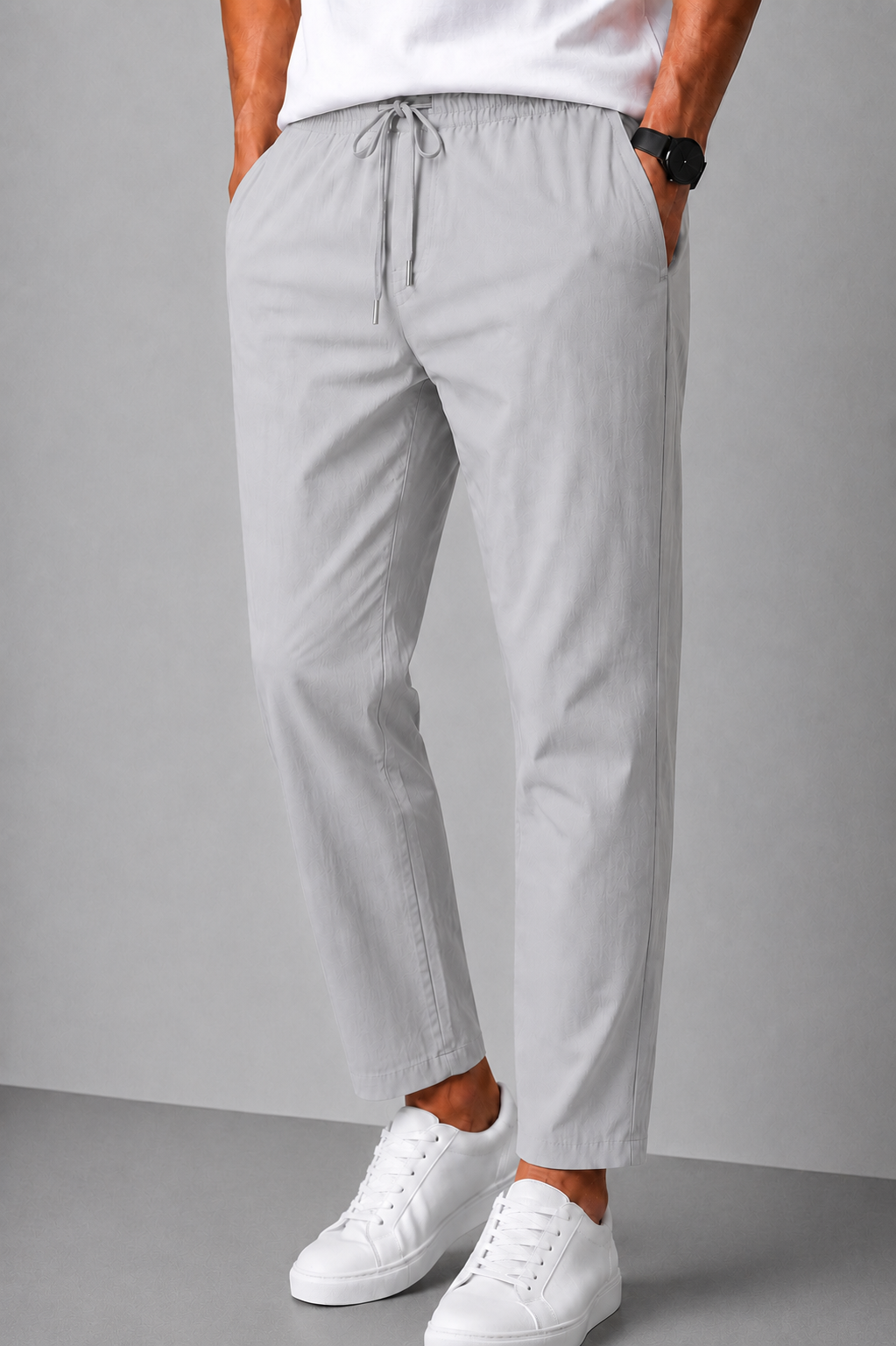 Men's Premium Linen Blend Drawstring Lower Trousers